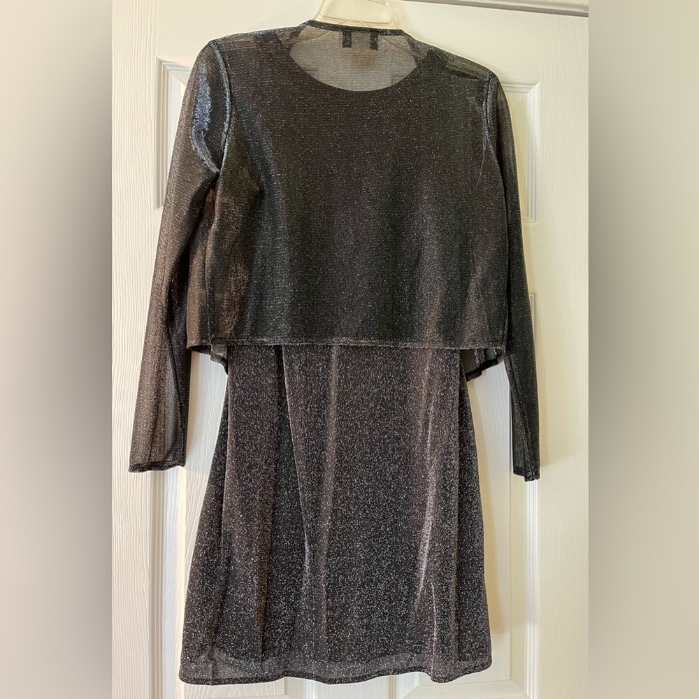 Younique Clothing /Vintage Women’s Silver and Black Mesh Dress size M - Picture 3 of 9